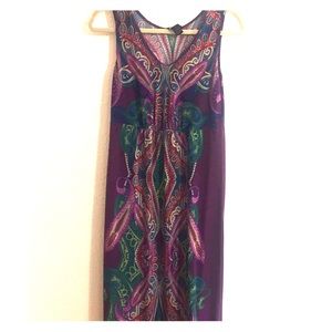Purple, playful summer maxi